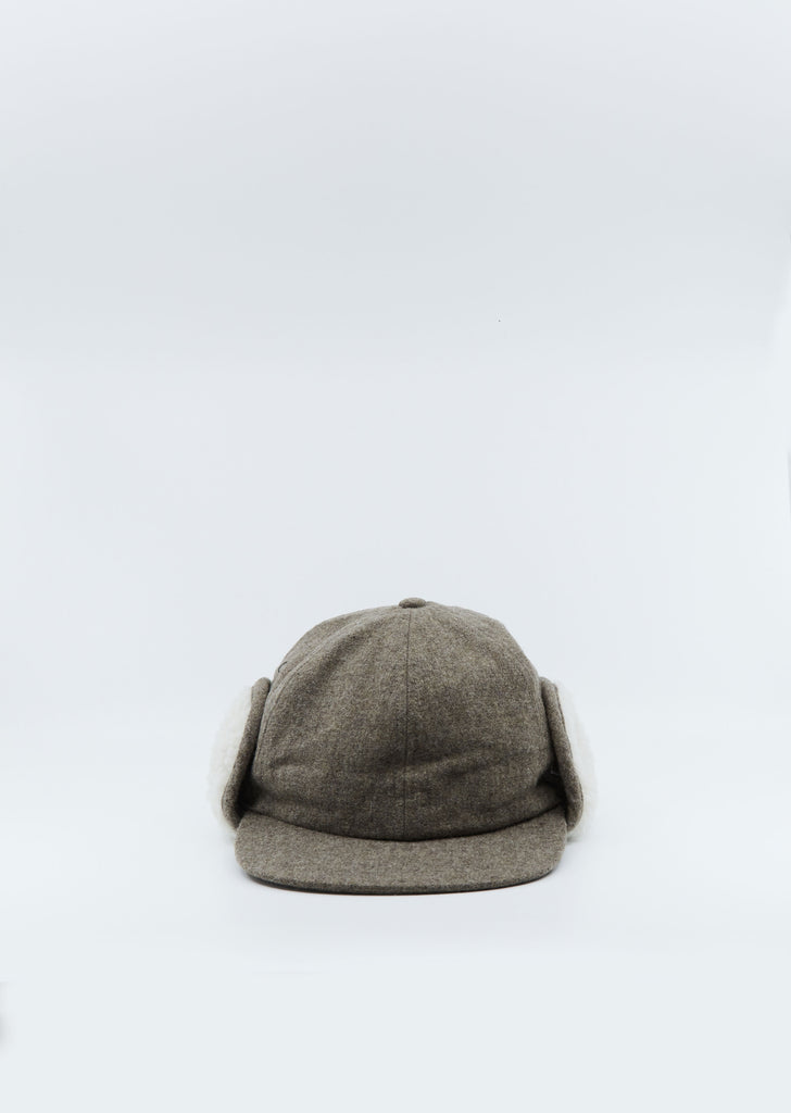 Cap with Ear Flap — Mocha