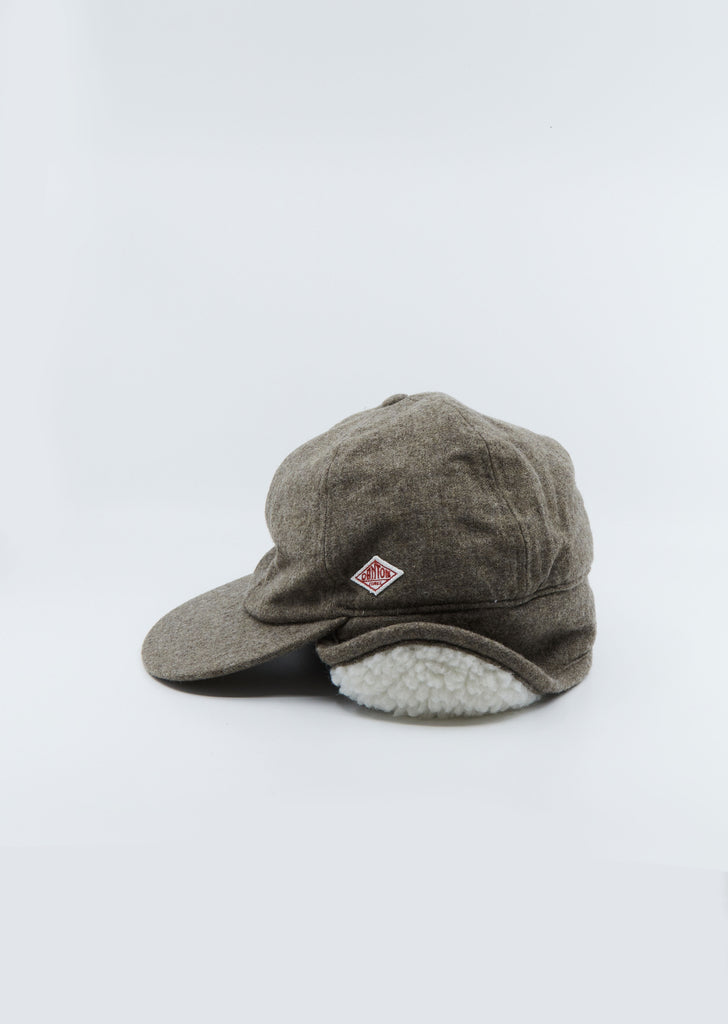 Cap with Ear Flap — Mocha