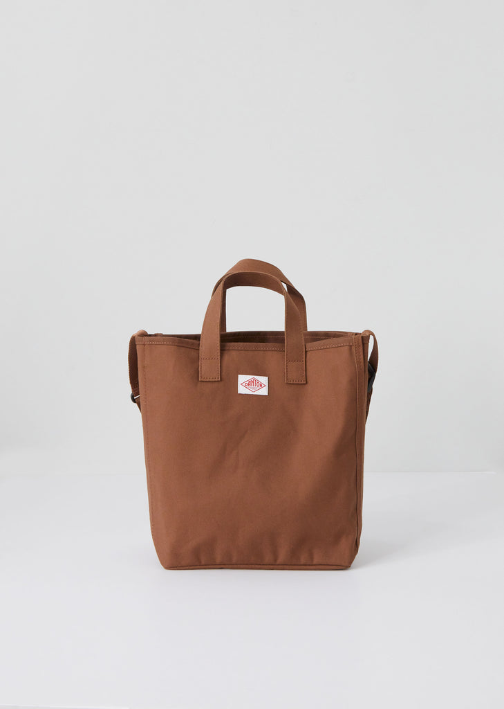 Cotton Canvas Utility Tote — Mocha Brown