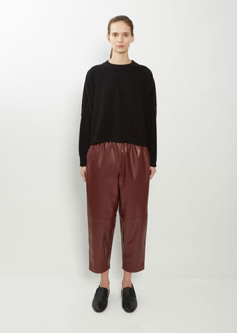 Leather Carrot Pants