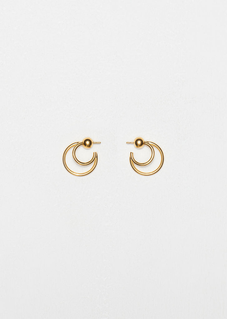 Small Double Hoops — Gold