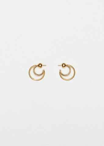 Small Double Hoops — Gold