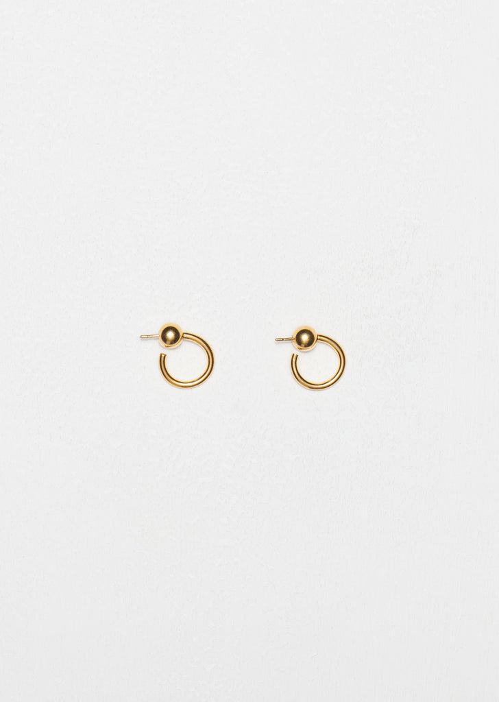 Small Single Hoops — Gold