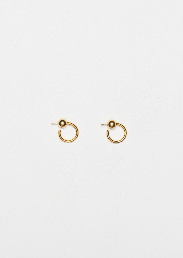Small Single Hoops — Gold