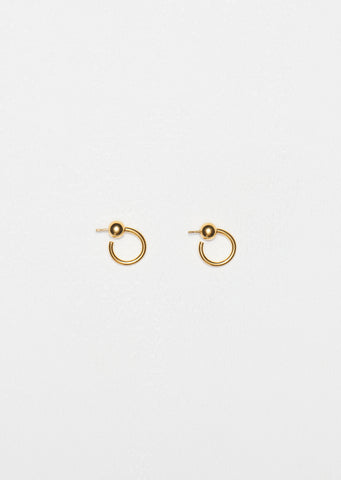 Small Single Hoops — Gold
