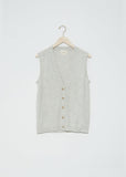 Tenggol Cashmere Cardigan — Light Grey Melange