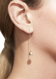 Half Pearl Chain Earring 45°
