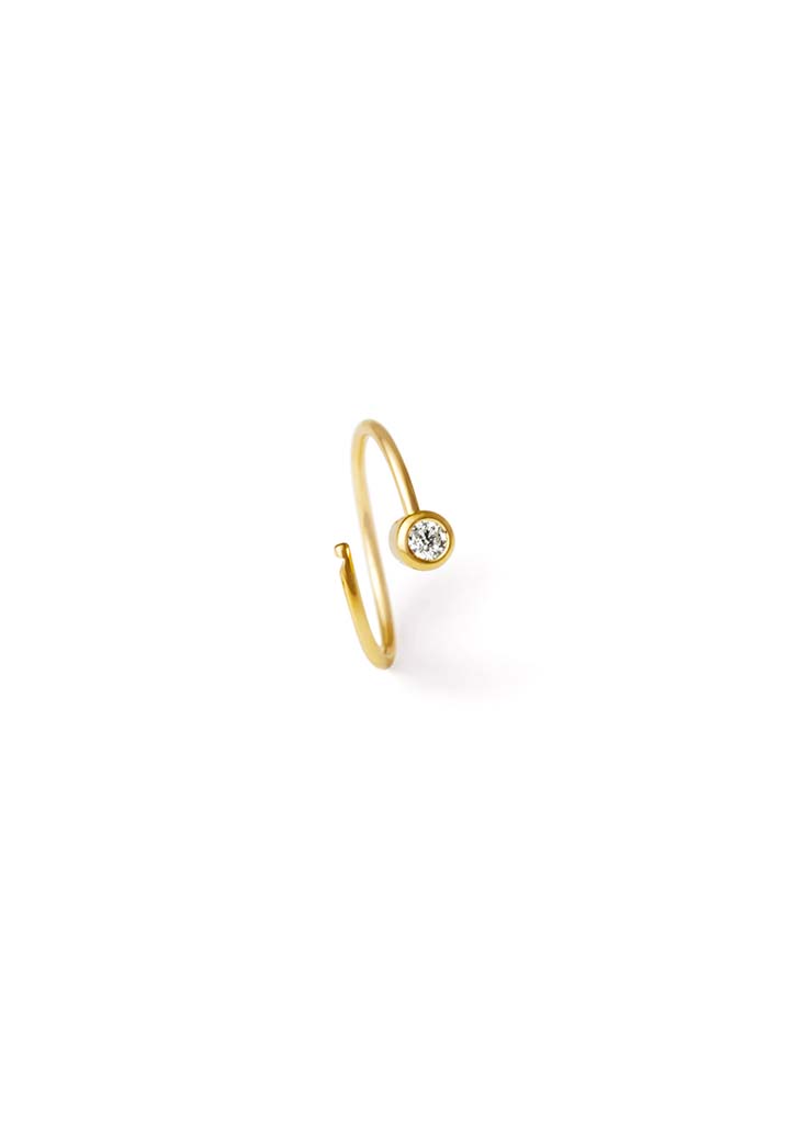Unity One-Stone Hoop Earring 03