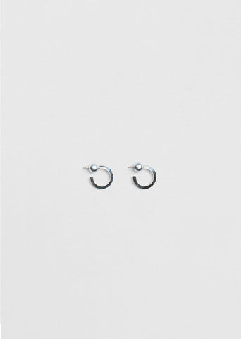 Small Ridge Hoops — Silver