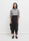 Overlap Balloon Trousers — Black