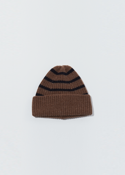 Utility Wool Stripe Rib Hat — Ginger / Navy – La Garçonne