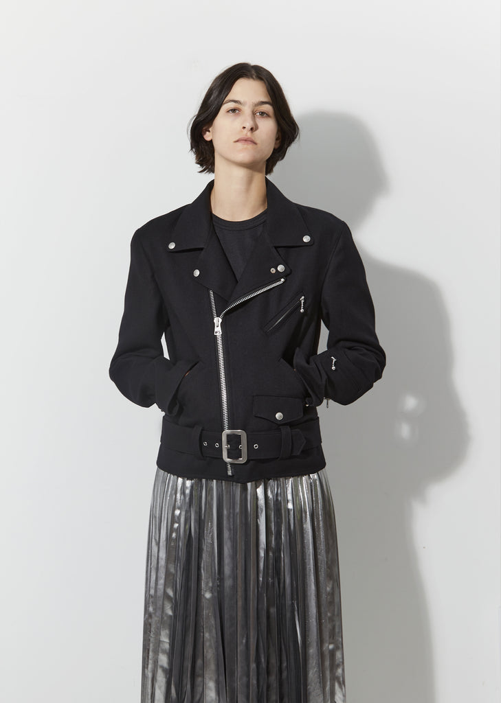 Wool Serge Moto Jacket