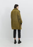 Tweed & Synthetic Leather Coat