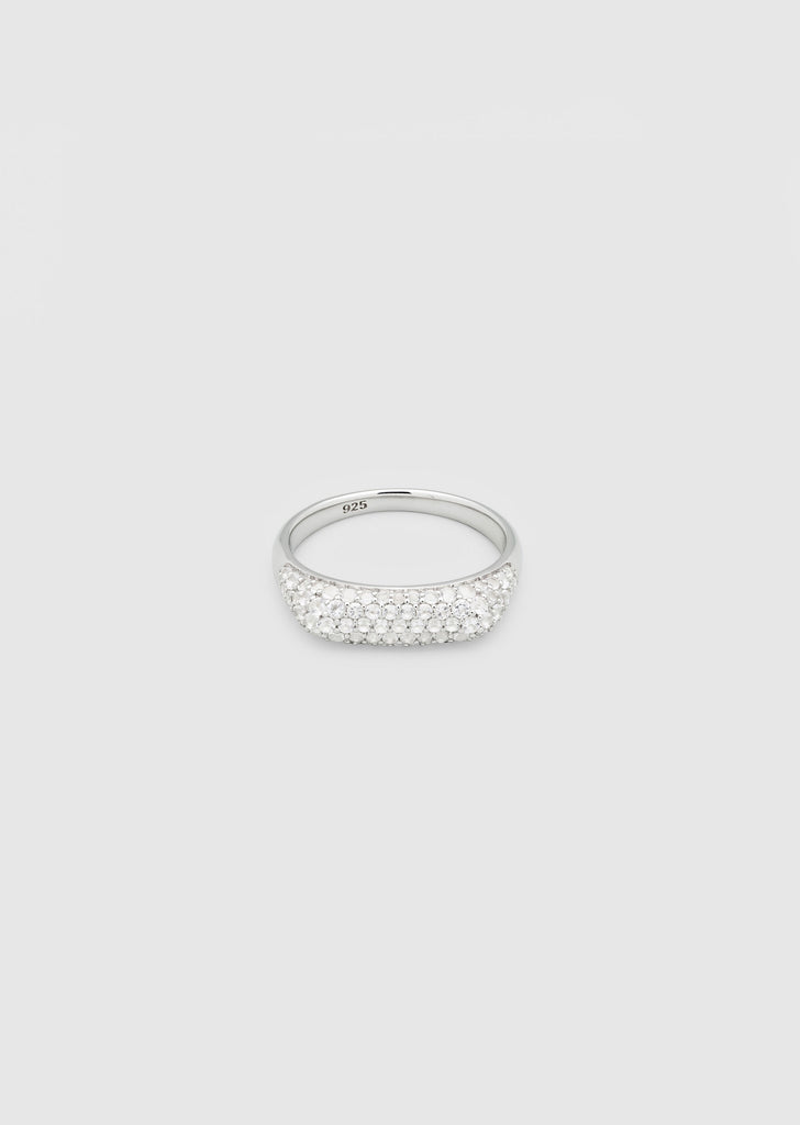 Knut Ring Crystal, Silver