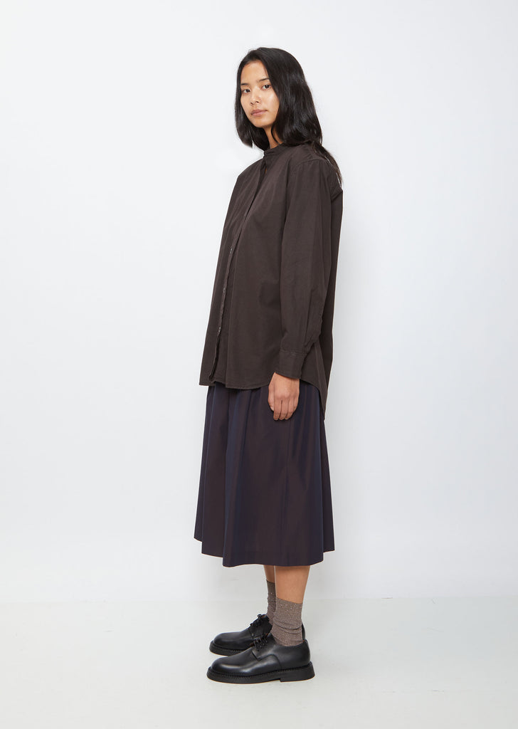 Long Collarless Shirt