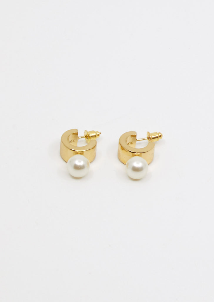 Mini Pearl Hoop Earring