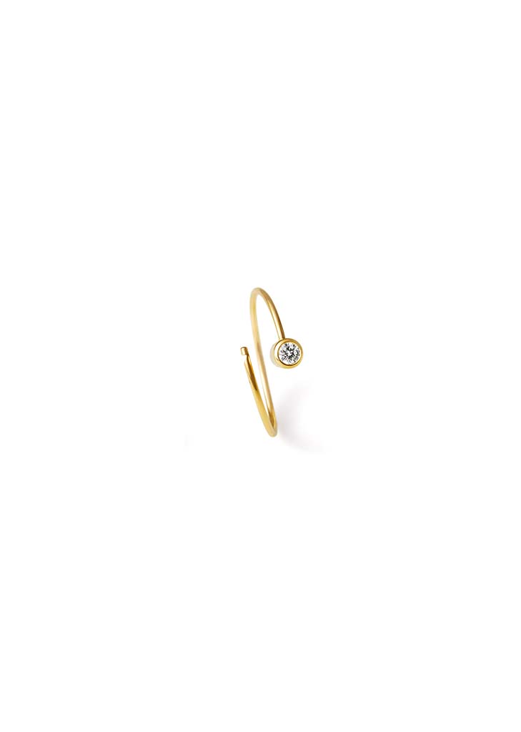 One-Stone Hoop Earring 02