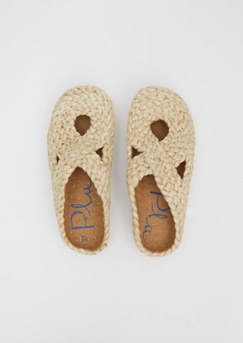 Illetes Woven Flats — Natural