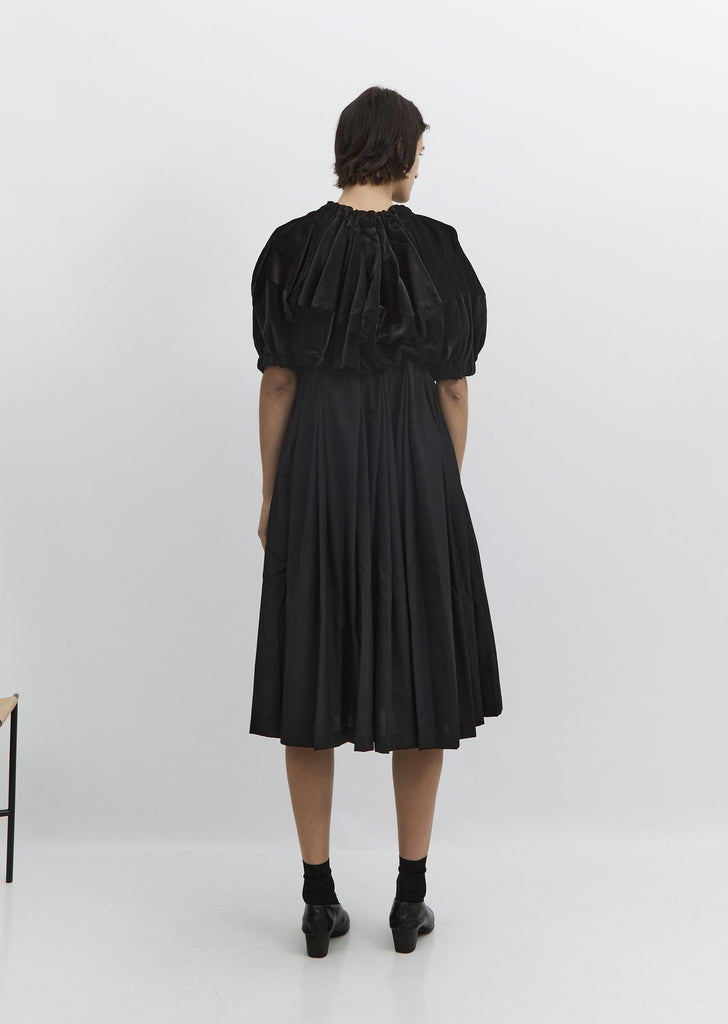 Cotton Velveteen Combo Dress