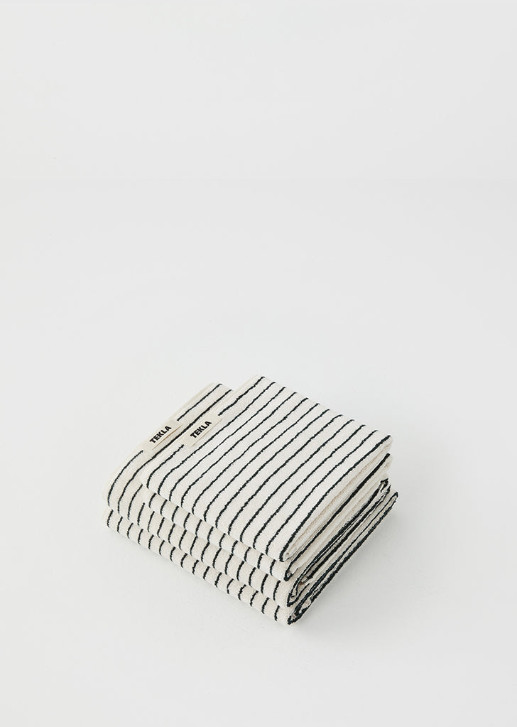 Striped Terry Bath Towel — Racing Green