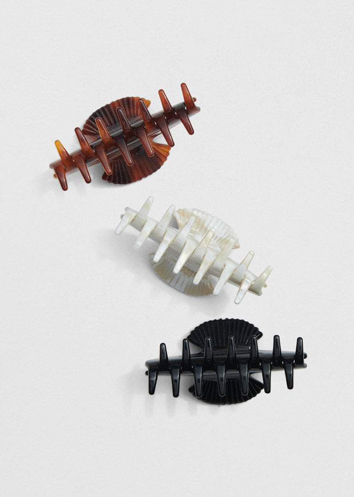 Small Fan Shell Claw — Noir