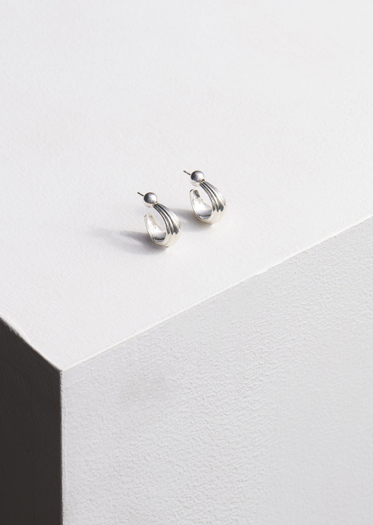 Small Blondeau Hoops — Silver