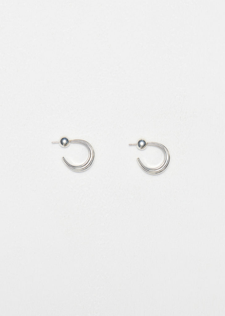 Small Blondeau Hoops — Silver