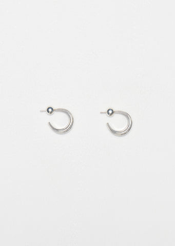 Small Blondeau Hoops — Silver