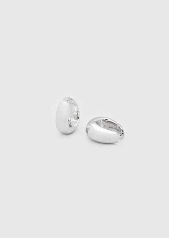 Ice Hoop, Medium — Silver