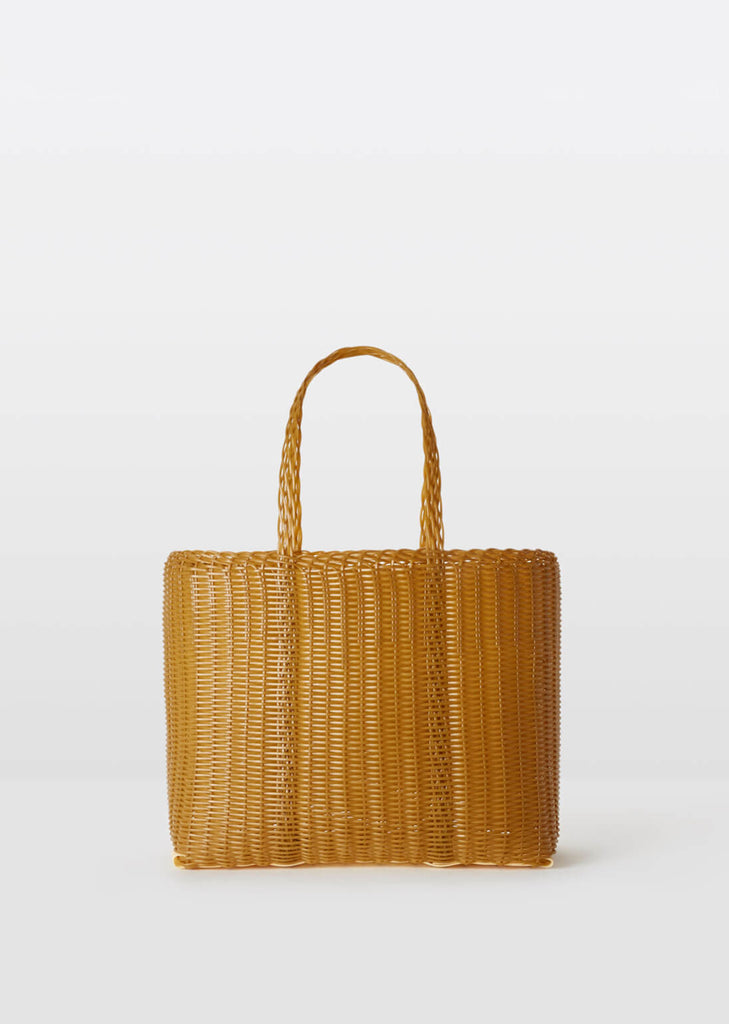 Small Handwoven Flat Tote — Tobacco