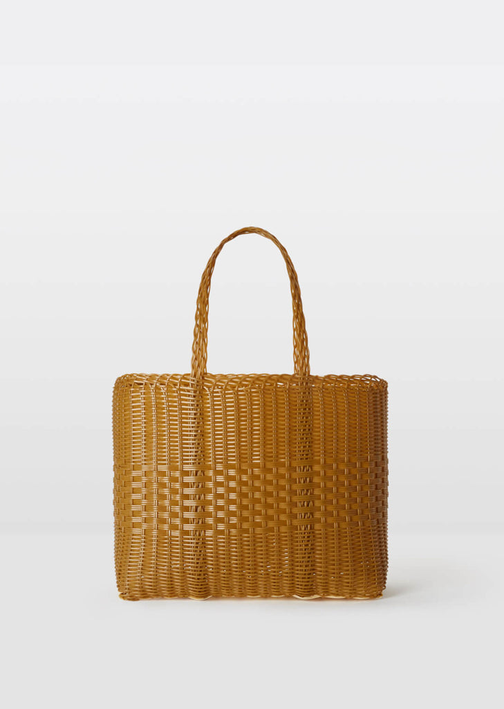 Small Handwoven Lace Tote — Tobacco