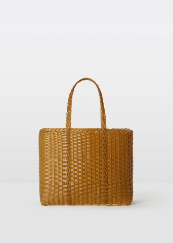 Small Handwoven Lace Tote — Tobacco