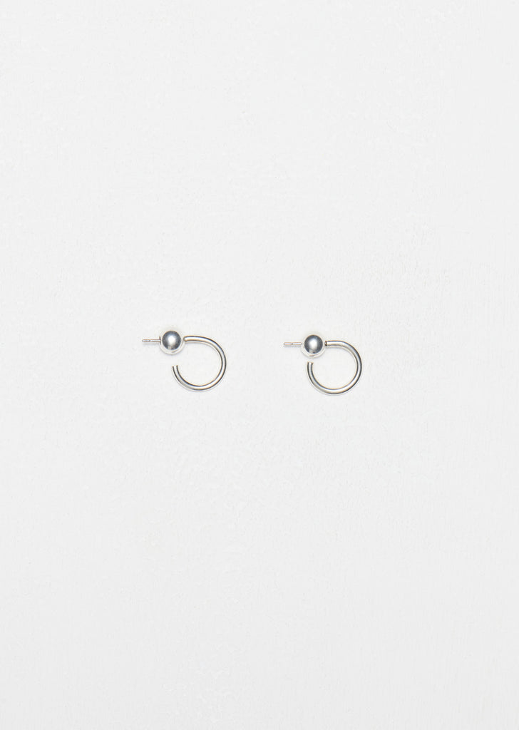 Small Single Hoops — Silver