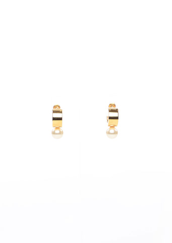 Mini Pearl Hoop Earring