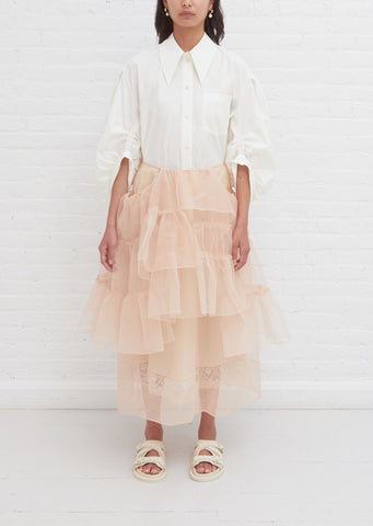 Tiered Ruffle Long Skirt