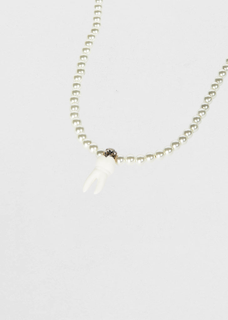 Baby Tooth & Crystal Necklace