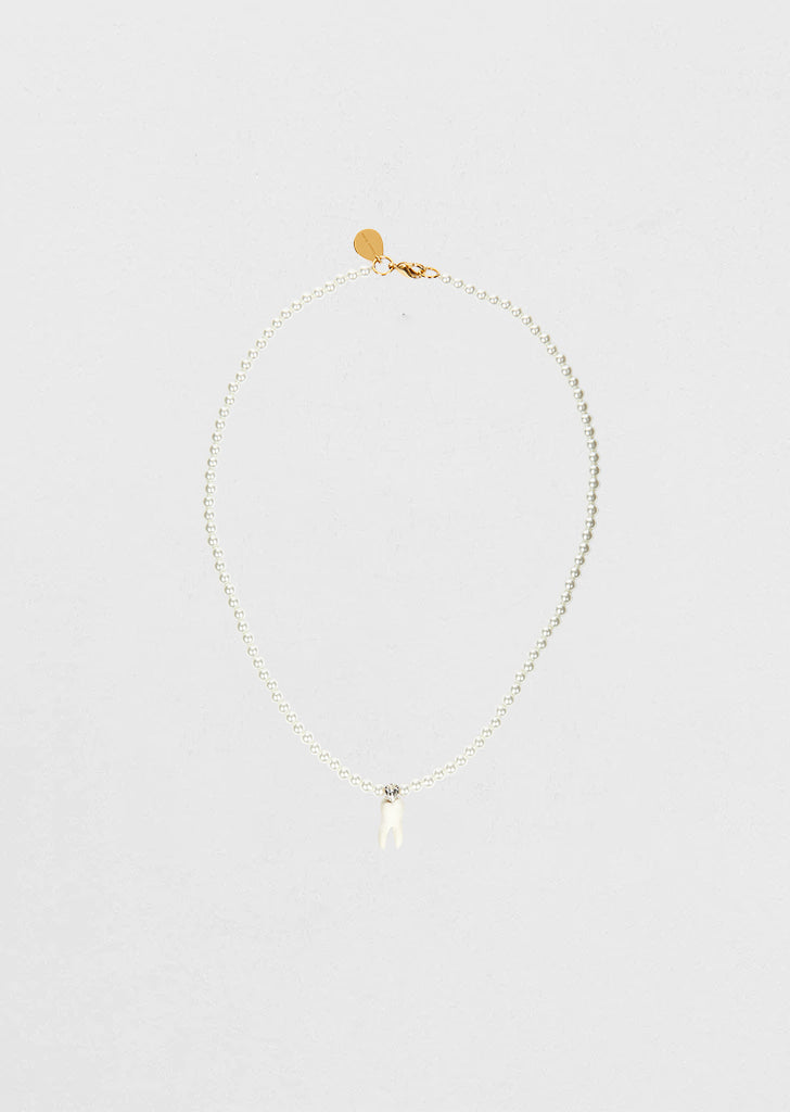 Baby Tooth & Crystal Necklace