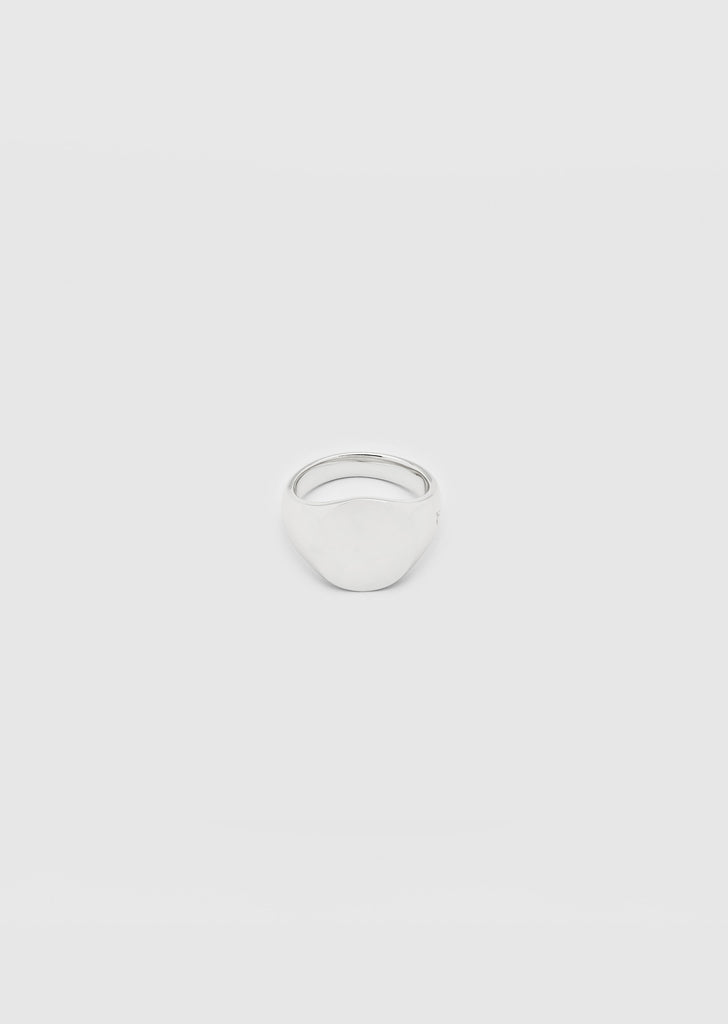 Mini Signet Oval, Silver