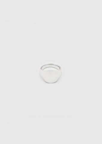 Mini Signet Oval, Silver