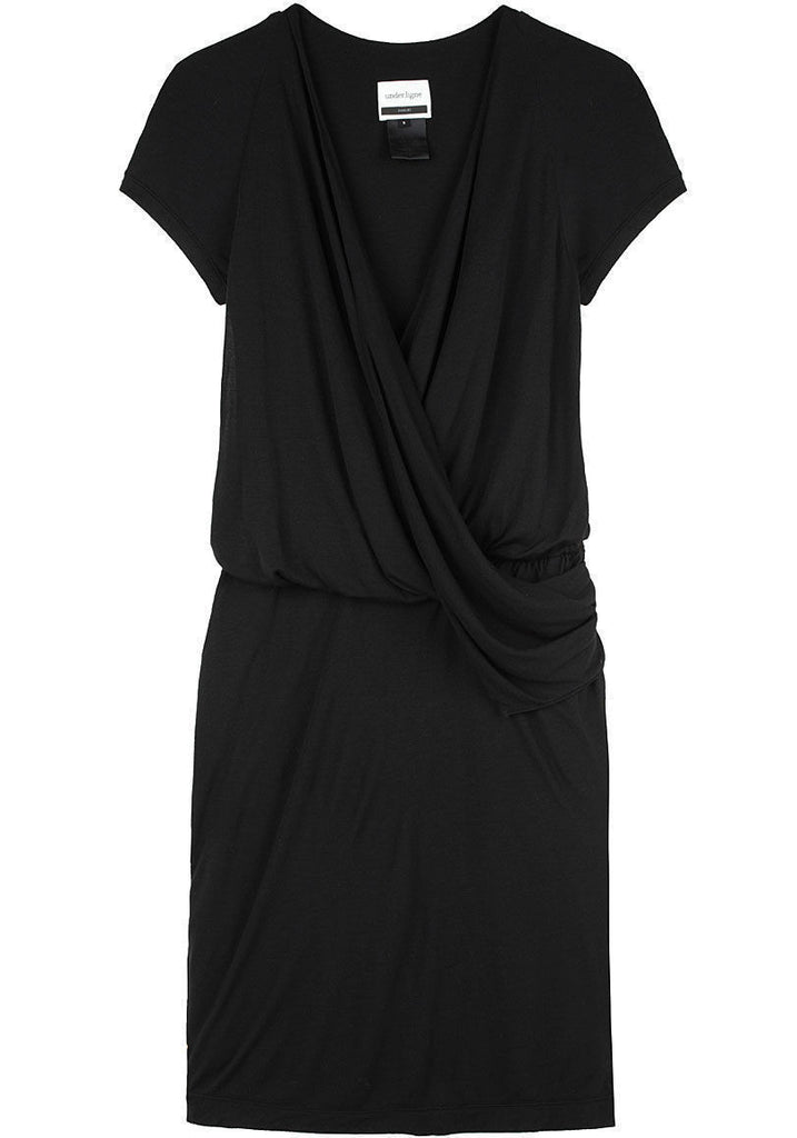 Draped V-Neck Dress