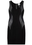 Seamed Dress w/ Leather