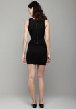 Seamed Dress w/ Leather
