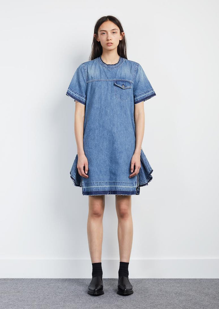 Denim Ruffle Dress