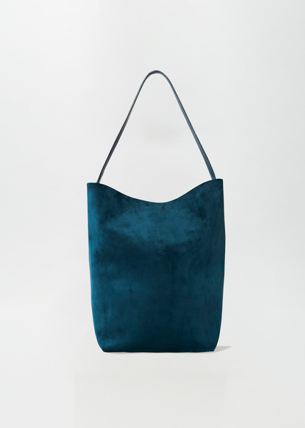 The Row Large Suede ''North/South'' Park Tote in Sea Moss Green