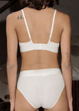 Triangle Rib Bra — Off White