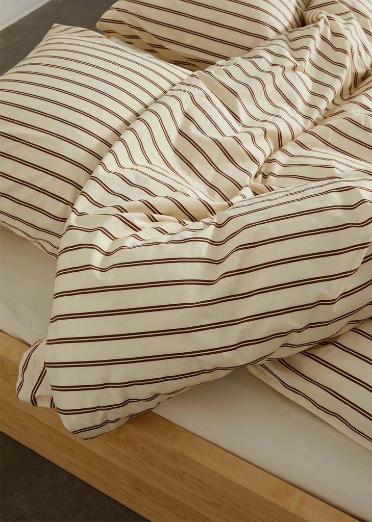 King Percale Double Duvet Cover — Hopper Stripes
