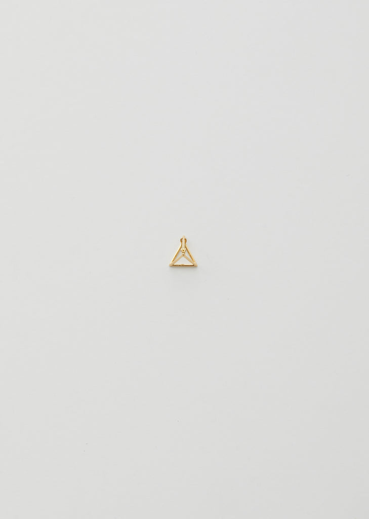 3D Triangle Earring 10mm, single