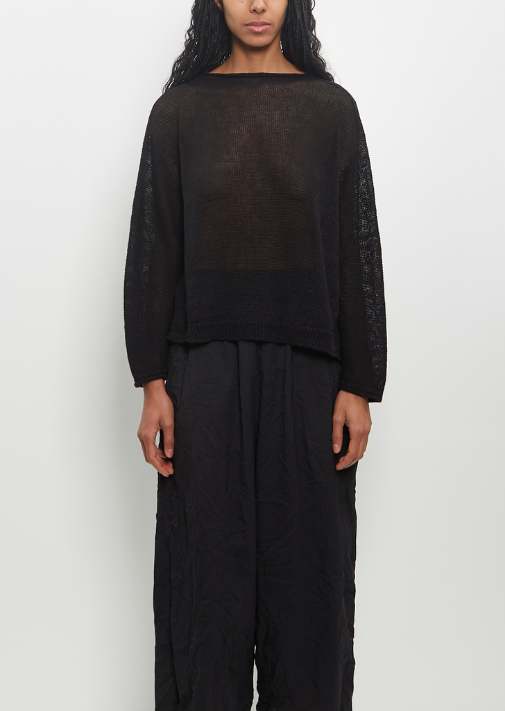 Linen Normandy Vintage Pullover — Black