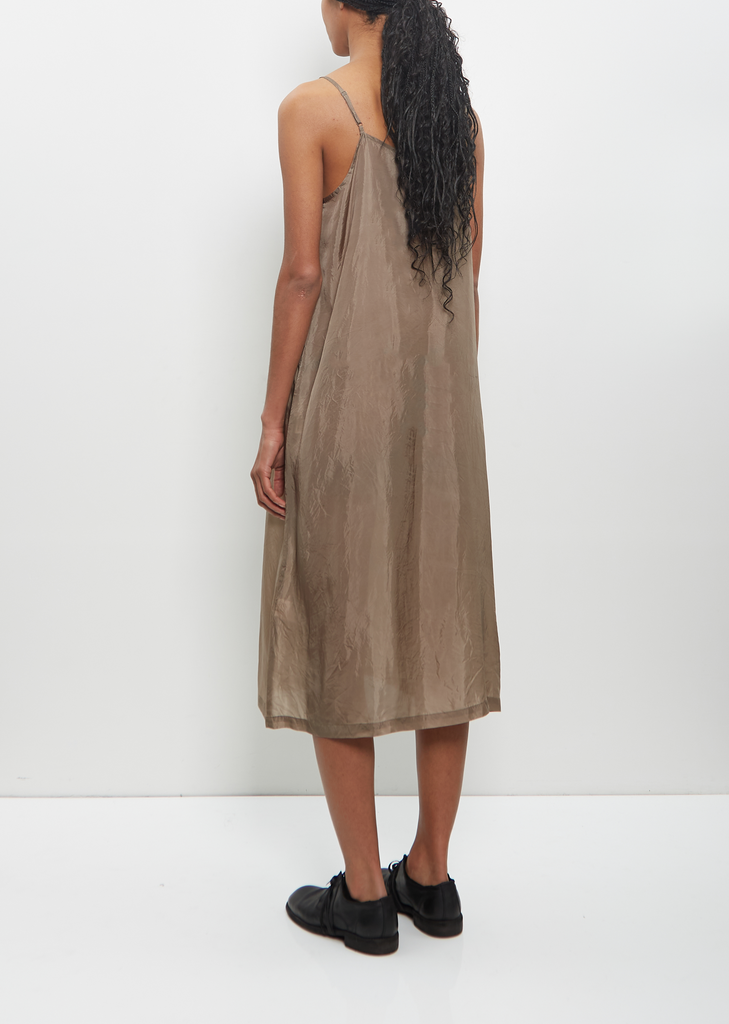 Cupro Bemberg Slip Under Dress — Khaki