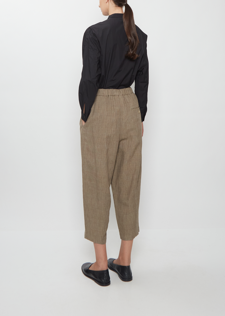 Hem Dart Easy Linen Wool Pants
